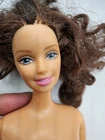 Vintage Barbie Doll Mattel 1966 Body 1998 Head Brown Hair Blue Eyes nude Toy