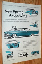 1958 Dodge Custom Royal Original Large Vintage Advertisement Ad 58 Swept Wing