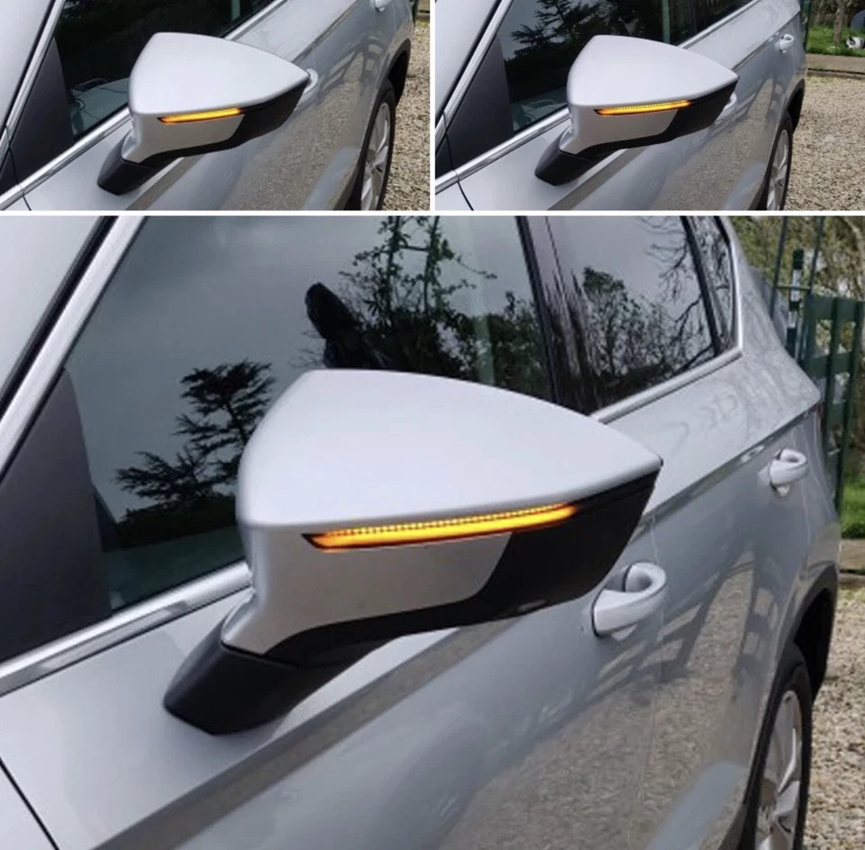 Indicadores LED dinámicos de espejo retrovisor Seat Leon MK3 e Ibiza MK5 (PAR) Foto 4 de 4