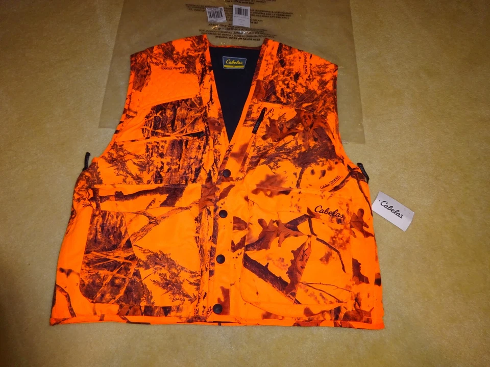 Cabela's Pro Guide II  Blaze Orange Hunting Vest- Brand New with Tags /MEDIUM - Image 3 of 4