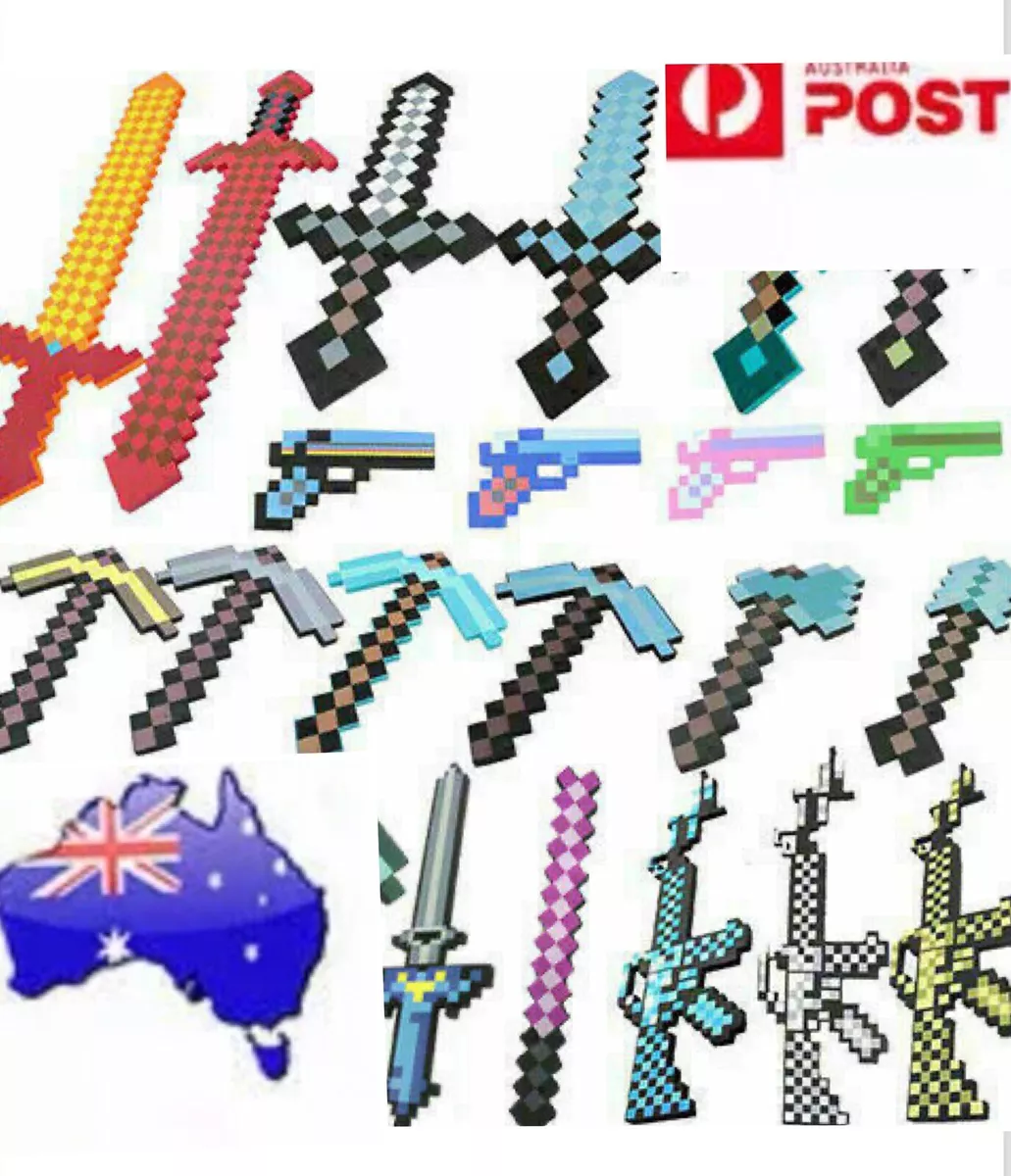 Minecraft Espada,Minecraft Diamond Sword & pickaxe Foam toys,minecraft gun  axe shovel for kids outdoor