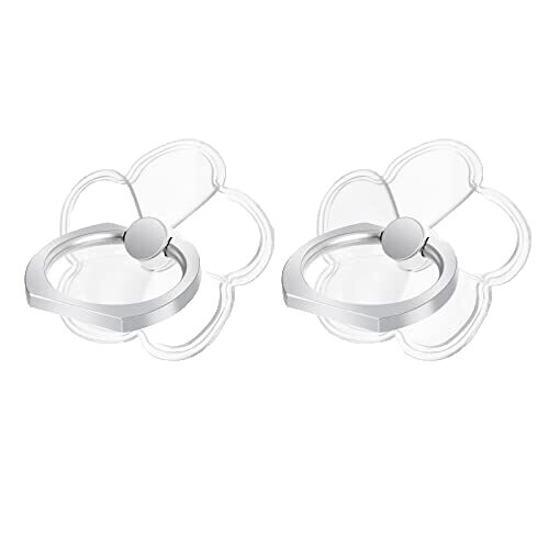Set Di 2 Supporti Da Parete Gosknor Per Smartphone – Plastica, Adesivo O Chiodi, Per IPhone E Android, Bianco Ghiaccio, 10.4x9.3 Cm