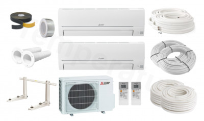 Mitsubishi MSZ-HR35VF-E1 2-Raum Multisplit Klimaanlage 2x 3,4 kW Set A++/A+ R32