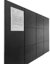 Large Cork Board Alternative - 12 Pack Felt Wall Tiles with Safe Removable Ad...