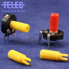 2 PCS. Piher Potentiometer PT15 Shaft 12mm YELLOW