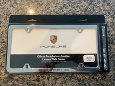 Porsche Design Polished Slimline Porsche License Plate Frame Whardware