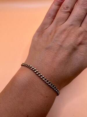 Gebrauchtes massives Panzerarmband 9 kt Gelbgold SC15