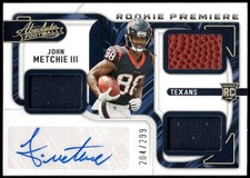 2022 Panini Absolute #217 John Metchie III Rookie Materials Autos  #/299