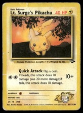 Lt. Surge's Pikachu 84/132 Common Gym Challenge Pokemon DMG on eBay