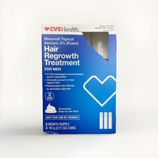 CVS Minoxidil 5 Topical Aerosol Foam Hair Regrowth Men 3 Month Supply Hair Loss