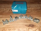 Vintage 1990s Coca Cola Miniature Pewter Train  7 Piece Set. Box Has A Tear.