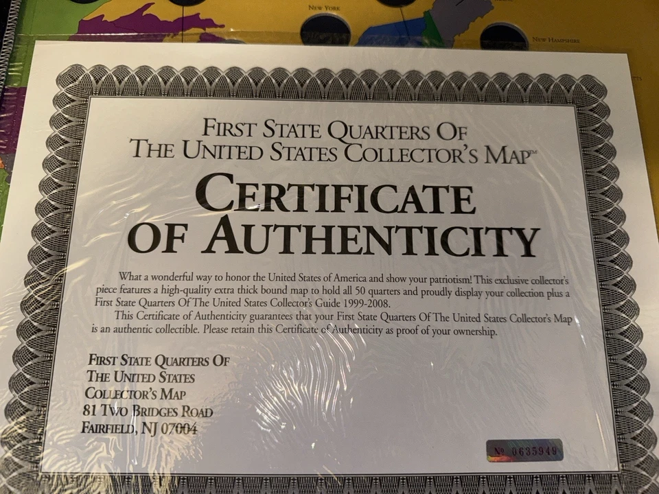First STATE QUARTERS of the United States Collector's Map 1999-2008 - Image 3 of 3