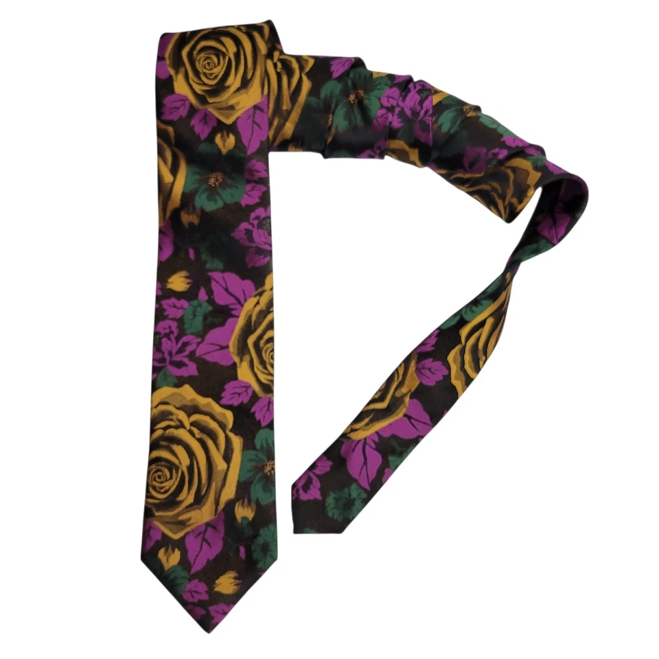 Corbata de seda The Big Knot de Steven Land rosa grande 100 % seda L:63,5" W:3" Foto 3 de 4