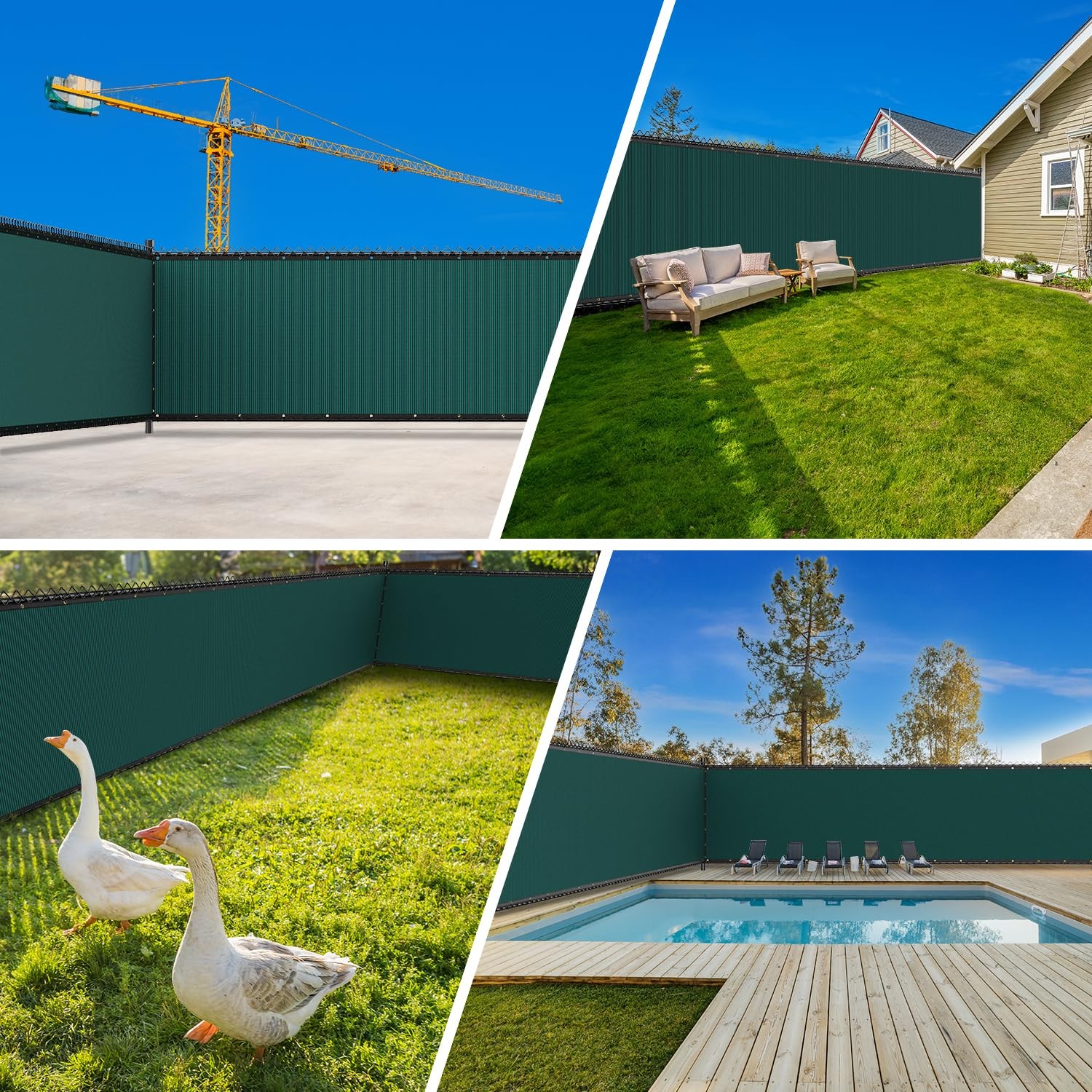 6X25FT Privacy Screen Fence, Heavy Duty Fencing Shade Cover, 170GSM 90% Block...