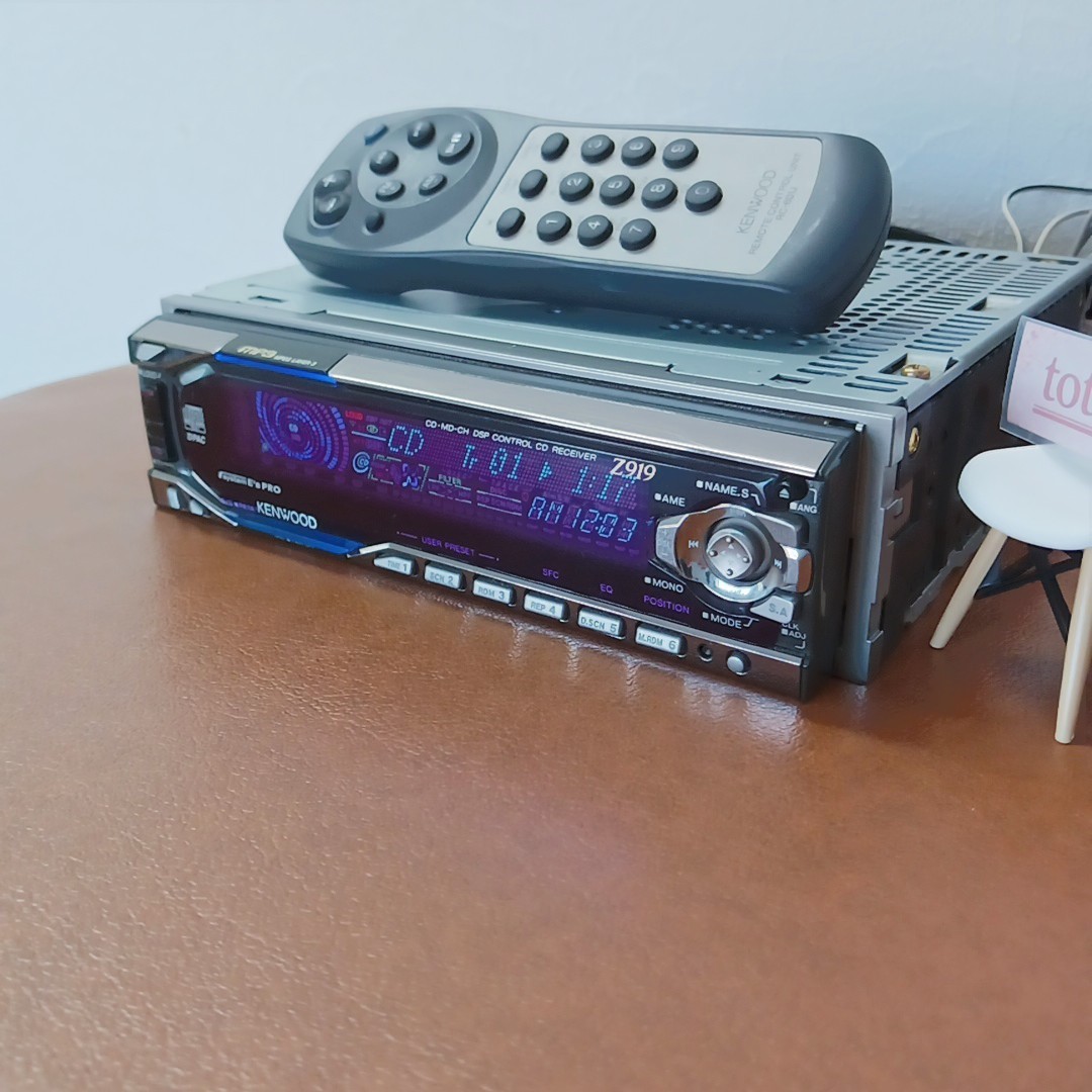 KENWOOD Z919 1DIN CD MP3 DSP Hi-Fi Receiver Dolphin EQ Old School