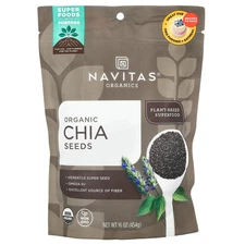 Navitas Organics Organic Chia Seeds 16 oz 454 g B Corp, BPA-Free, Gluten-Free,