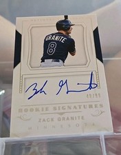 2018 National Treasures Rookie Signatures Zack Granite on card autograph 49/99 . rookie card picture