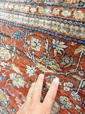 Auth: 19th C Antique Kashaan Rug   Rare   Fine Mohtashem Masterpiece   Red  8x11
