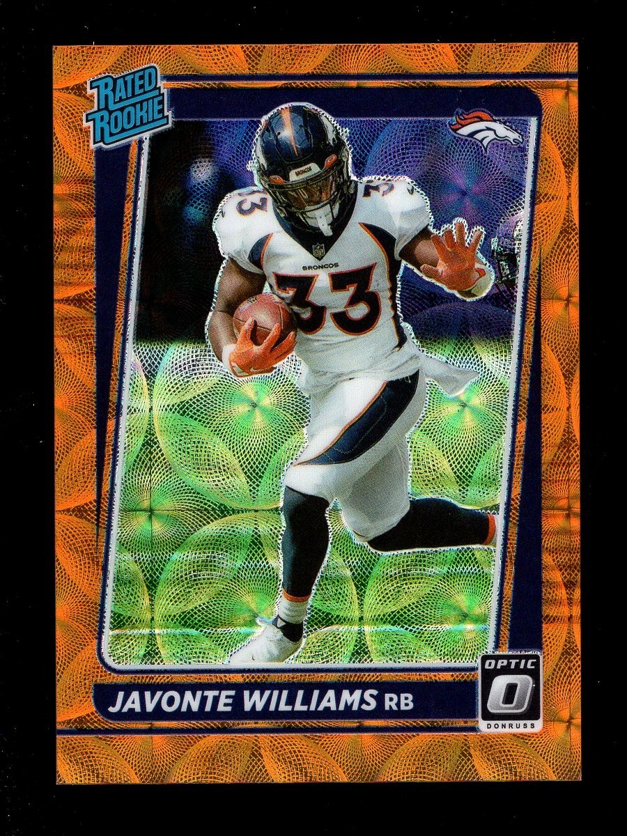 2021 OPTIC ORANGE SCOPE HOLO PRIZM #215 JAVONTE WILLIAMS RC 12/79 COWBOYS