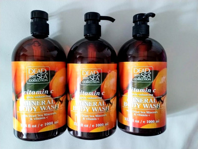 DEAD SEA Collection Vitamin C Brightening & Hydrating Mineral Body Wash-3 Pack!!
