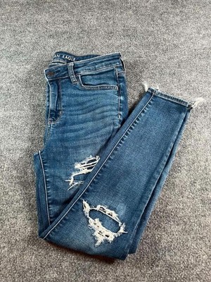 American Eagle Next Level Stretch Distressed High Rise Jegging Size 8 Regular