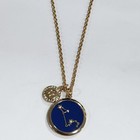 QVC Goldtone C. Wonder Enamel and Crystal Zodiac Pendant with Chain — photo 3