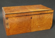 Alte Kirschbaum Biedermeier Holzschatulle Schatulle Holz Truhe Holztruhe Kasten
