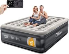 Queen Air Mattress w/ Built-in Pump 18" Raised Inflatable Bed Camping Home Guest