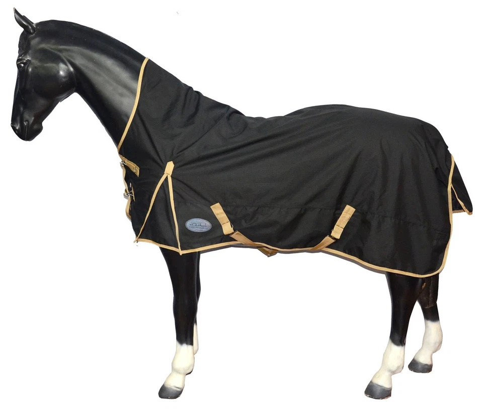 EQUITACK YOUR PASSION IS OUR MISSION Outdoor Winterdecke Wasserdicht 600D 50G Fulling Highneck Schwarz Navy 125-165cm