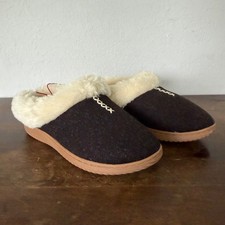 Dearfoams Woman's Indoor/Outdoor Memory Foam Clog Slippers BLACK Small 5-6 NWOB