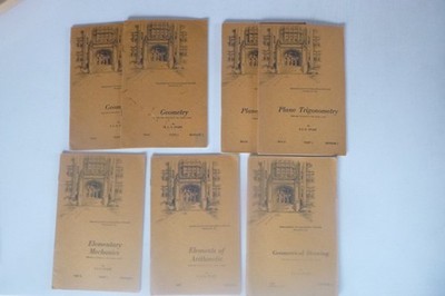 14 Vol, ICS Home Study Texts, Mainly Mathematics (paperbacks, 1940s)  