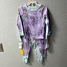 Disney Frozen Elsa Girls 3T 2-Piece Long Sleeve Pajama Set Purple/Blue
