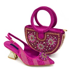 2024 Nigerian Design Evening Party Shoes And Bag Set Lucky Star Bag With