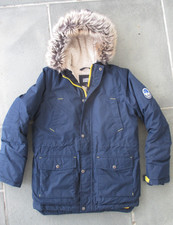 LANDS END Kids EXPEDITION Down PARKA HOOD Coat JACKET Winter Ski Fleece L 14-16