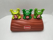 Vintage 1997 Hasbro Playskool 3 Frogs On A Log Target Aim Game Toy