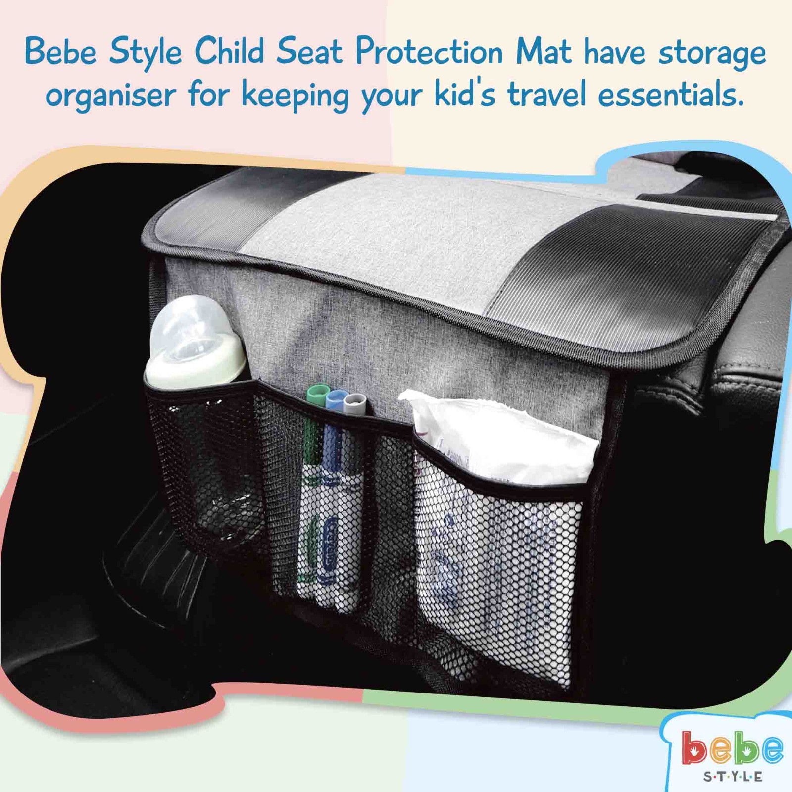 Bebe Style Protezione Seggiolino Auto per Bambini / Coprisedile Pad (Nero, Impermeabile) foto 5