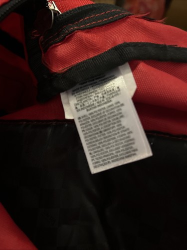Vans Off The Wall Red Backpack Checkered Design - Picture 4 of 4