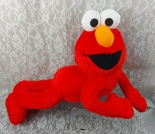 Fisher Price Sesame Street Elmo Red Crinkles Mattel Laying 22" Plush Stuffed Toy