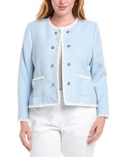 Tahari Asl Plus Tassel Trim Jacket Women's