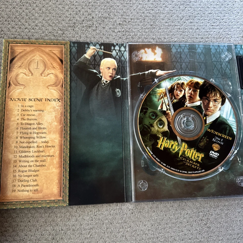 Harry Potter and the Chamber of Secrets (DVD, 2003, 2-Disc Set) Widescreen - Image 4 of 4