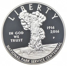 2016-P Proof National Park  Commemorative Silver Dollar $1