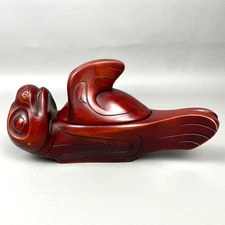 Boma Haida Seal Spirit Box Resin Thomas McPhee Canada
