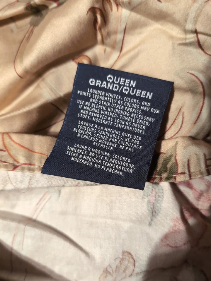 Ralph Lauren Guinevere Floral King Bed skirt Cotton sateen New - Image 2 of 4