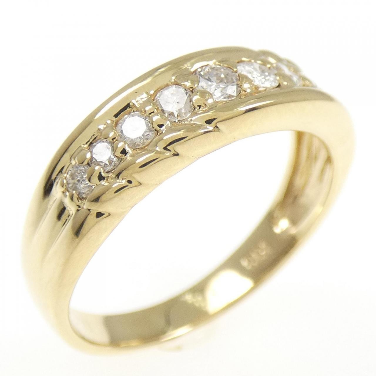 Authentic K18YG Diamond Ring 0.30CT #260-007-097-3259