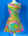 Vintage Barbie Doll Swirly Que #1822 Dress Excellent ~ 1960's