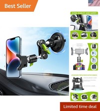 Heavy-Duty 360  Suction Cup Phone Holder for Trucks  SUVs - Flexible Arm Design