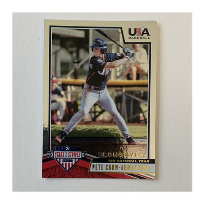 Panini 2019 USA Baseball Stars & Stripes Longevity Pete Crow-Armstrong #33