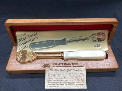 MAC Tools 1990 Limited Edition 24k Gold Plated Ratchet # 00035 Nice ! L K !