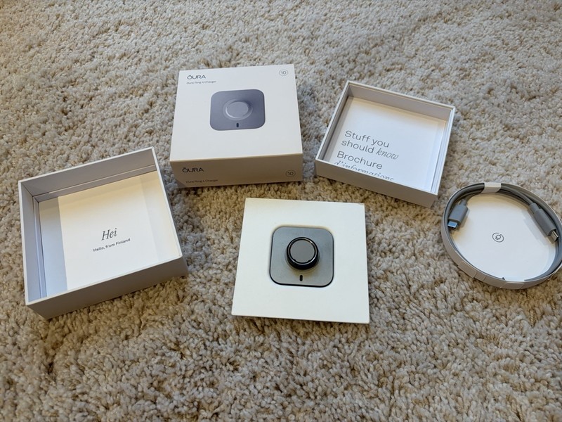 Oura Ring Gen 4 - Black Stealth Size 10 Good Condition (Battery Issue See Notes)