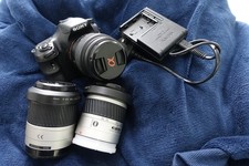 SONY A58 DSLT DSLR, 3 lenses, 2 batteries, charger
